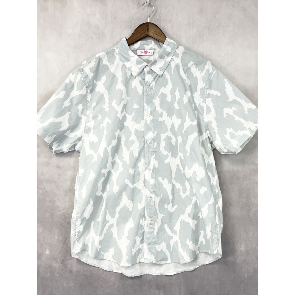Buddy Love‎ Robert Button Up Shirt Mens 2XL Slate Coastal Tropical Resort Casual